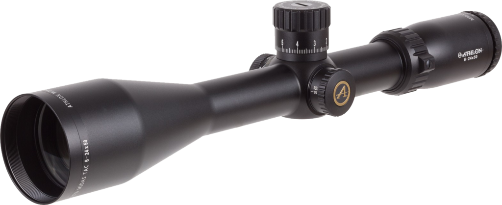 Athlon Optics 6-24x50 Midas TAC,FFP, APRS2 Reticle, 0.1 MIL, 30mm Tube